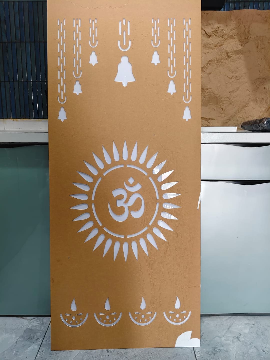 cnc light passing sheet for temple